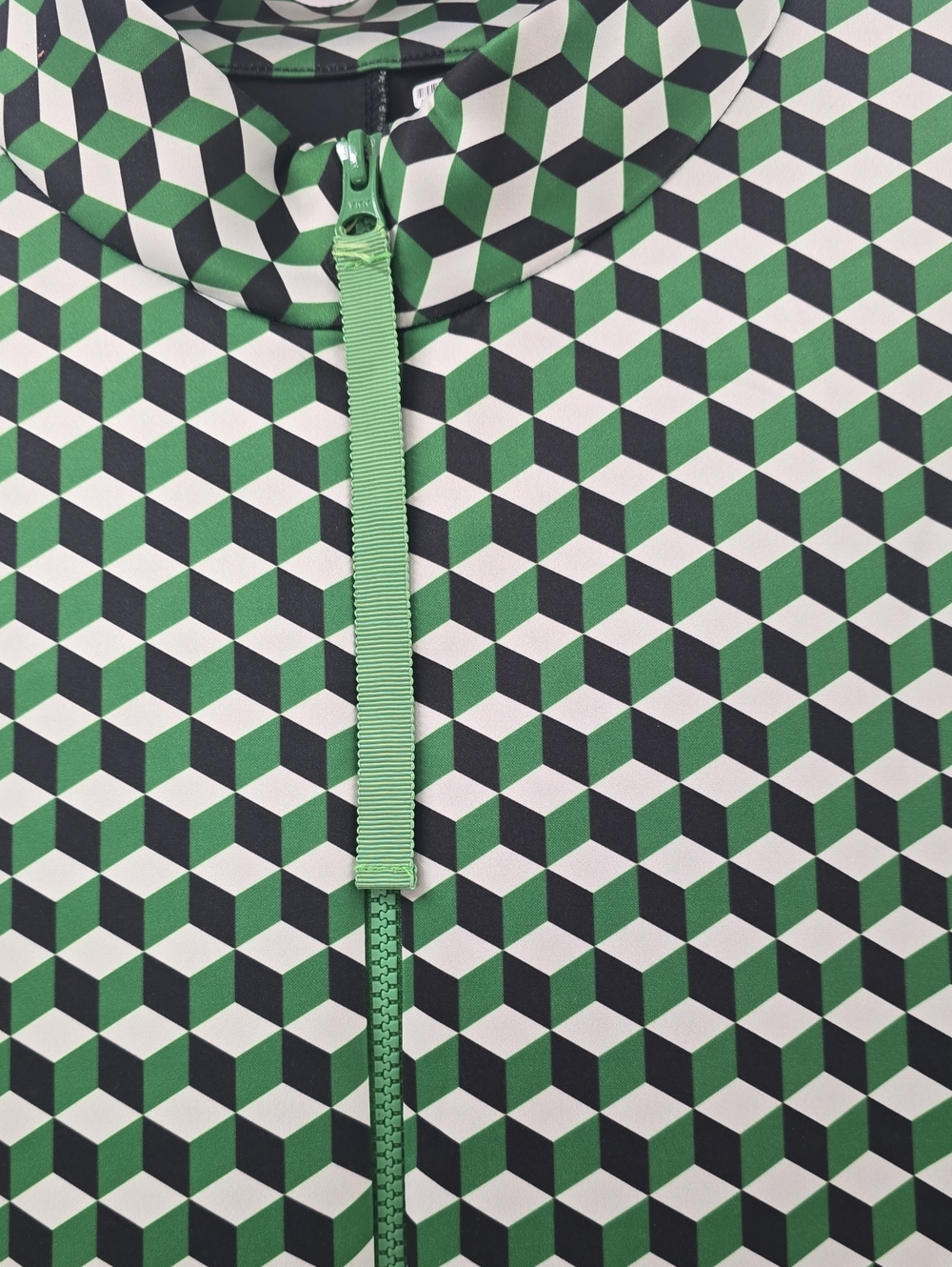 Cynthia Rowley Green Patterned Water-Repellent Bonded Jumpsuit - Picture 14 of 17